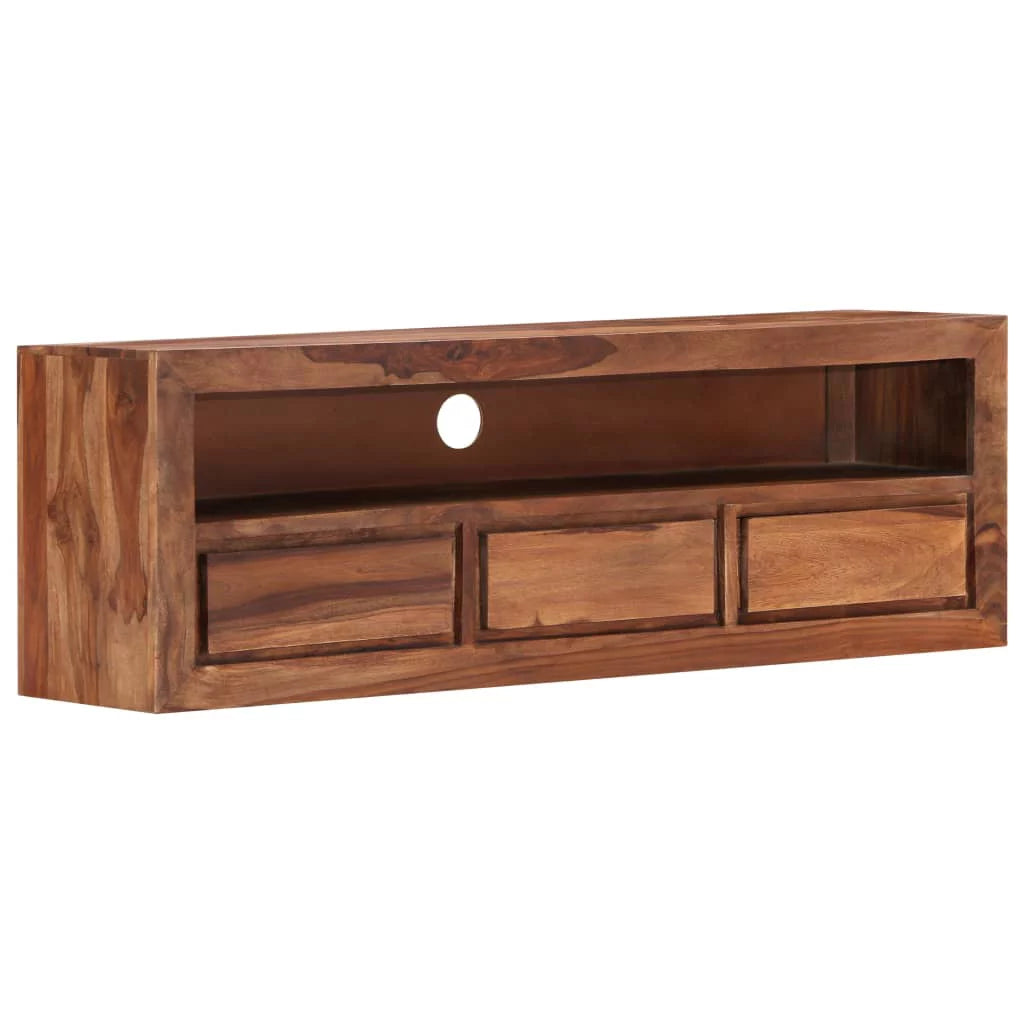 Rustic 3 Drawer TV Stand with Cable Outlet Q787267