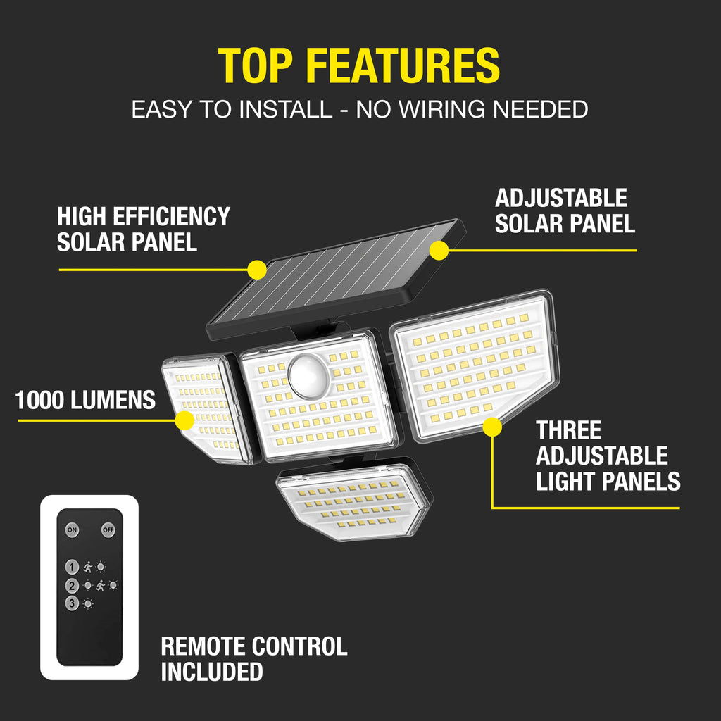 Adjustable Solar Motion LED Security Light 2-Pack T3635
