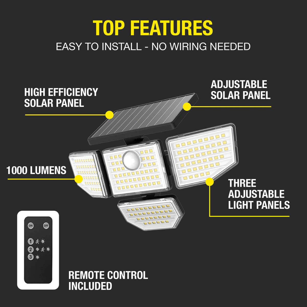 Adjustable Solar Motion LED Security Light 2-Pack T3635