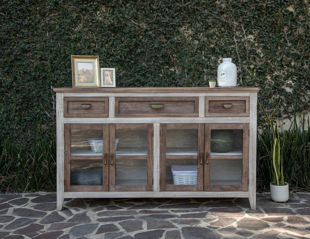 Brown Wood Credenza A4669