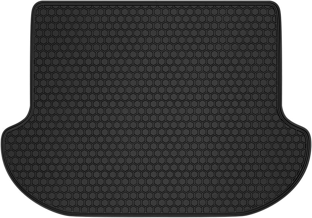Black All Weather Rubber Car Floor Mats Front and Rear Row Set F576