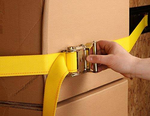 2 x 12 Heavy Duty Yellow Polyester Ratcheting Straps S7142
