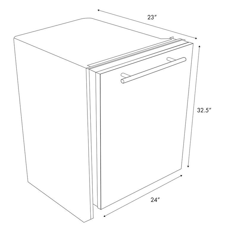 Black Stainless Steel 24 in. Compact Dishwasher with 2 Racks O69218