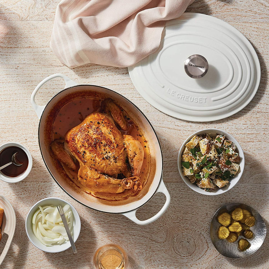 White 9 Piece Cast Iron Cookware Set T366544