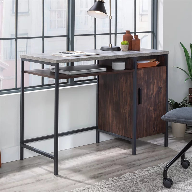 Engineered Wood and Metal Desk in Rich Walnut P967