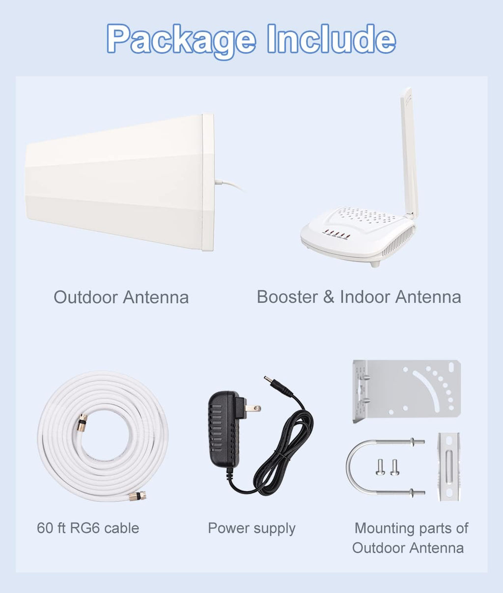 Cell Phone Signal Booster, 5 Band, 3G 4G LTE A637758
