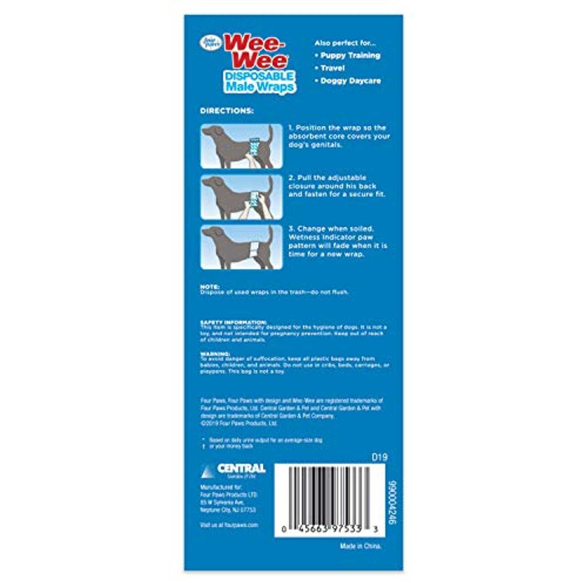 Disposable Male Dog Wraps H183347