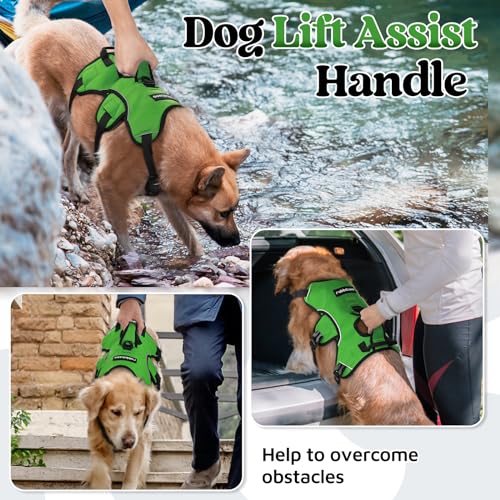 Black Reflective No Pull Dog Harness with Lift Handle A336482