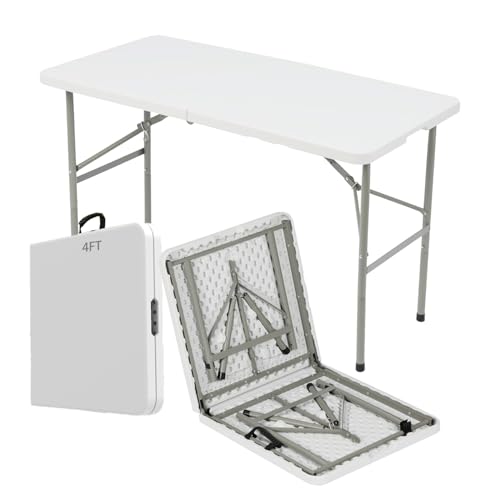 White Plastic Folding Table X1891