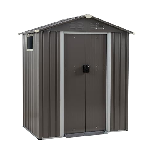 5 x 3 FT Metal Outdoor Storage Shed with Lockable Door R2735