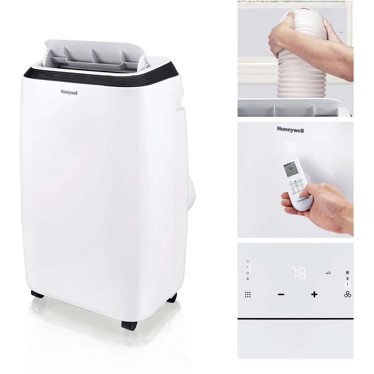 9,900 BTU 115 V 450 Sq. ft. Portable Air Conditioner/Dehumidifier in White U1313
