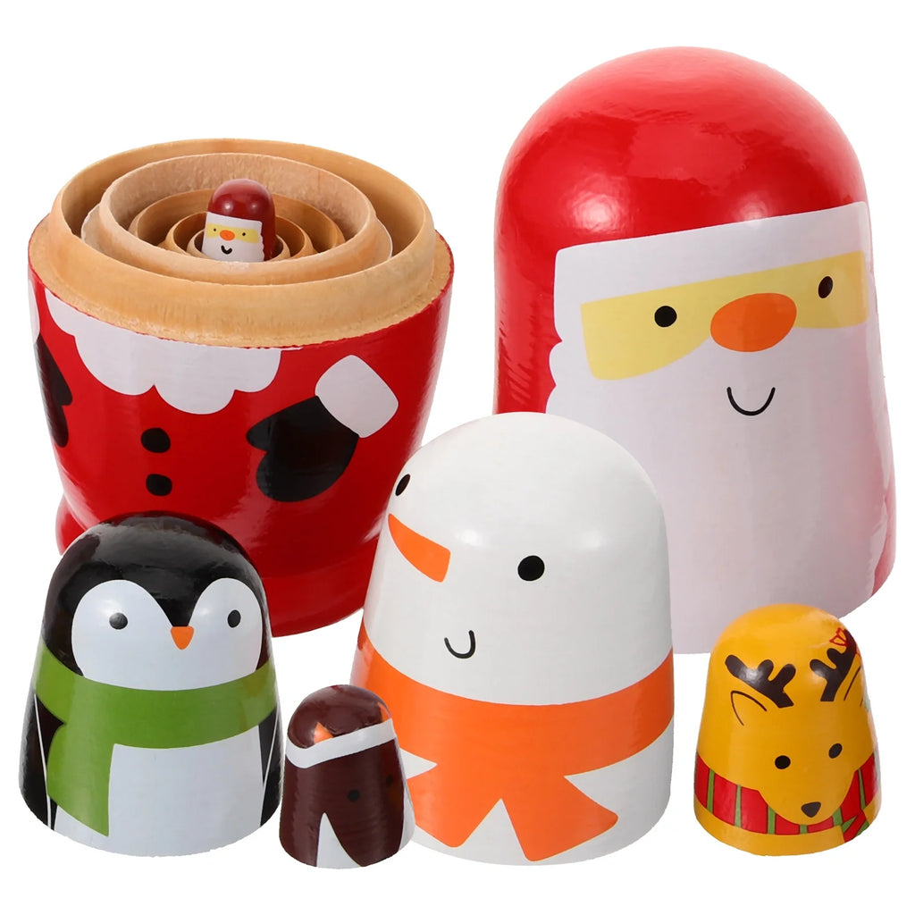6pcs Handmade Wooden Matryoshka Dolls D67493