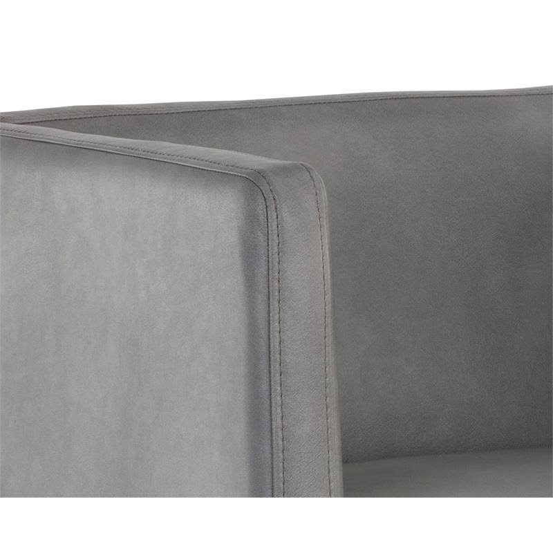 Metal Faux Leather Bar Stool U7760