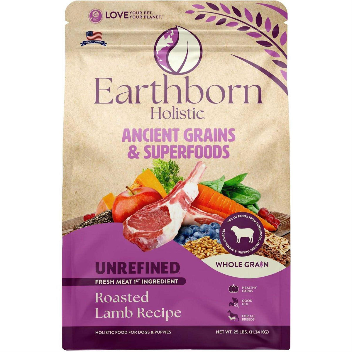 Unrefined Roasted Lamb with Ancient Grains & Superfoods Dry Dog Food O82247