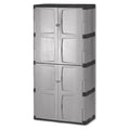 Gray/Black Double-Door Storage Cabinet 36"W x 18"D x 72"H J113