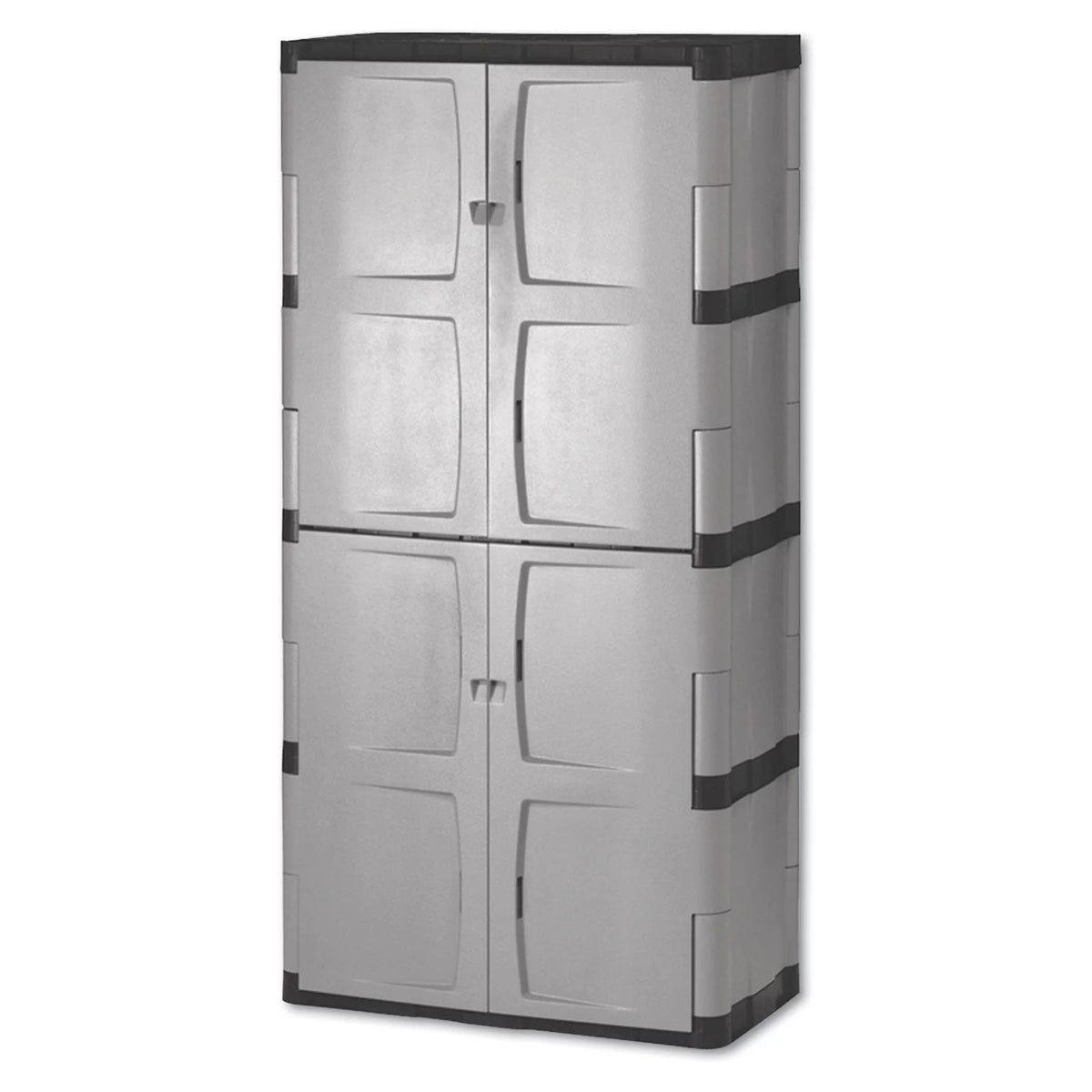 Gray/Black Double-Door Storage Cabinet 36"W x 18"D x 72"H J113