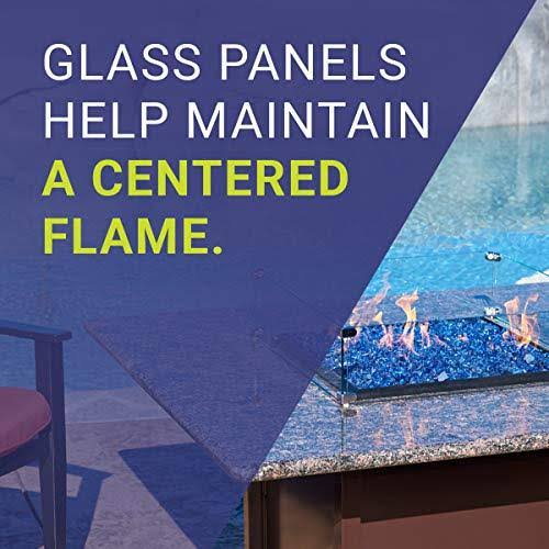 Tempered Glass Flame Guard for Drop-In Fire Pit Pan Q3312