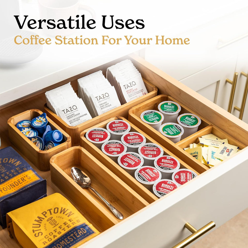 3-Piece Bamboo Kitchen Drawer Organizer Set N385