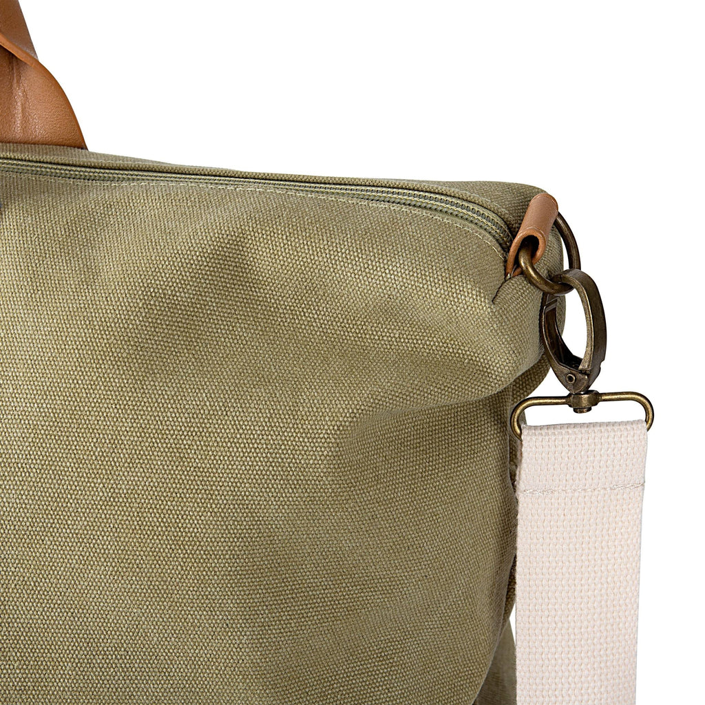 Green Washed Canvas Weekender Y29154