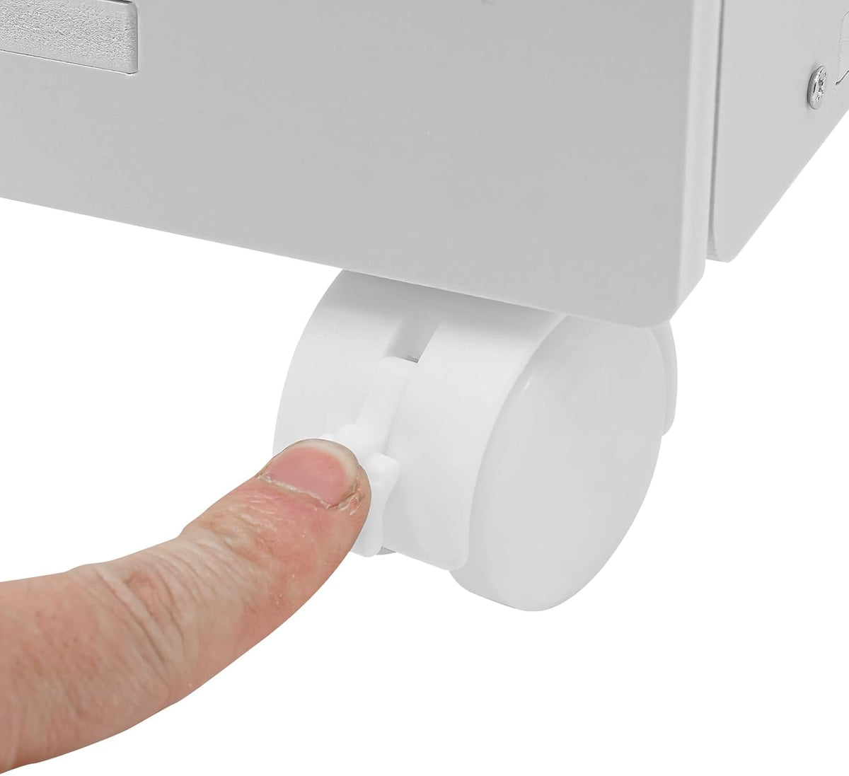 White Slim Rolling Bathroom Storage Cabinet T813