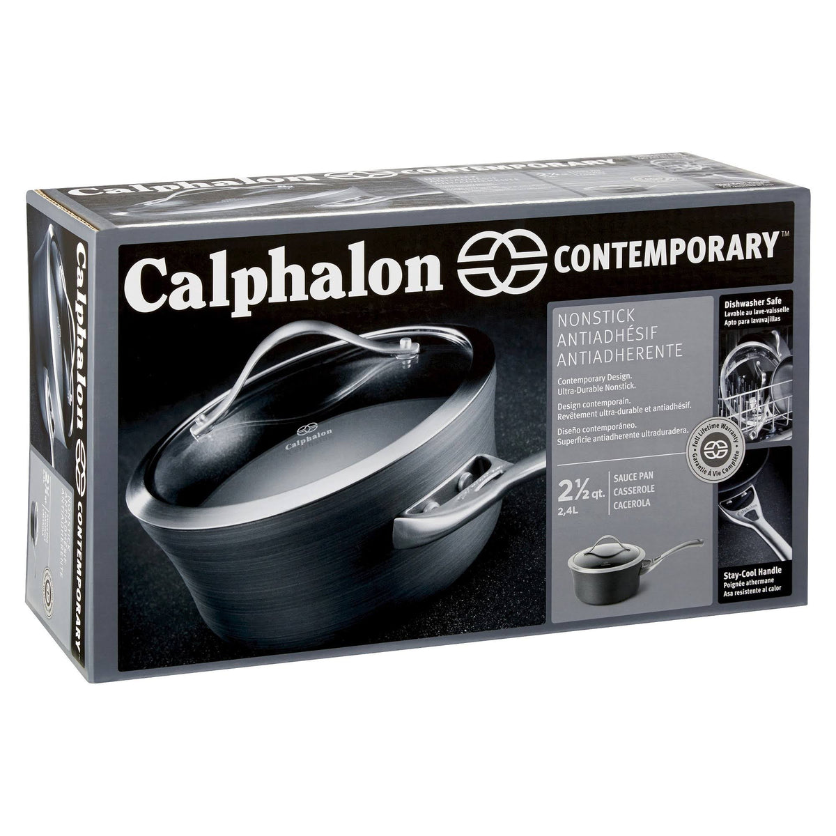 Contemporary Nonstick 2.5-Qt. Sauce Pan with Cover M70489