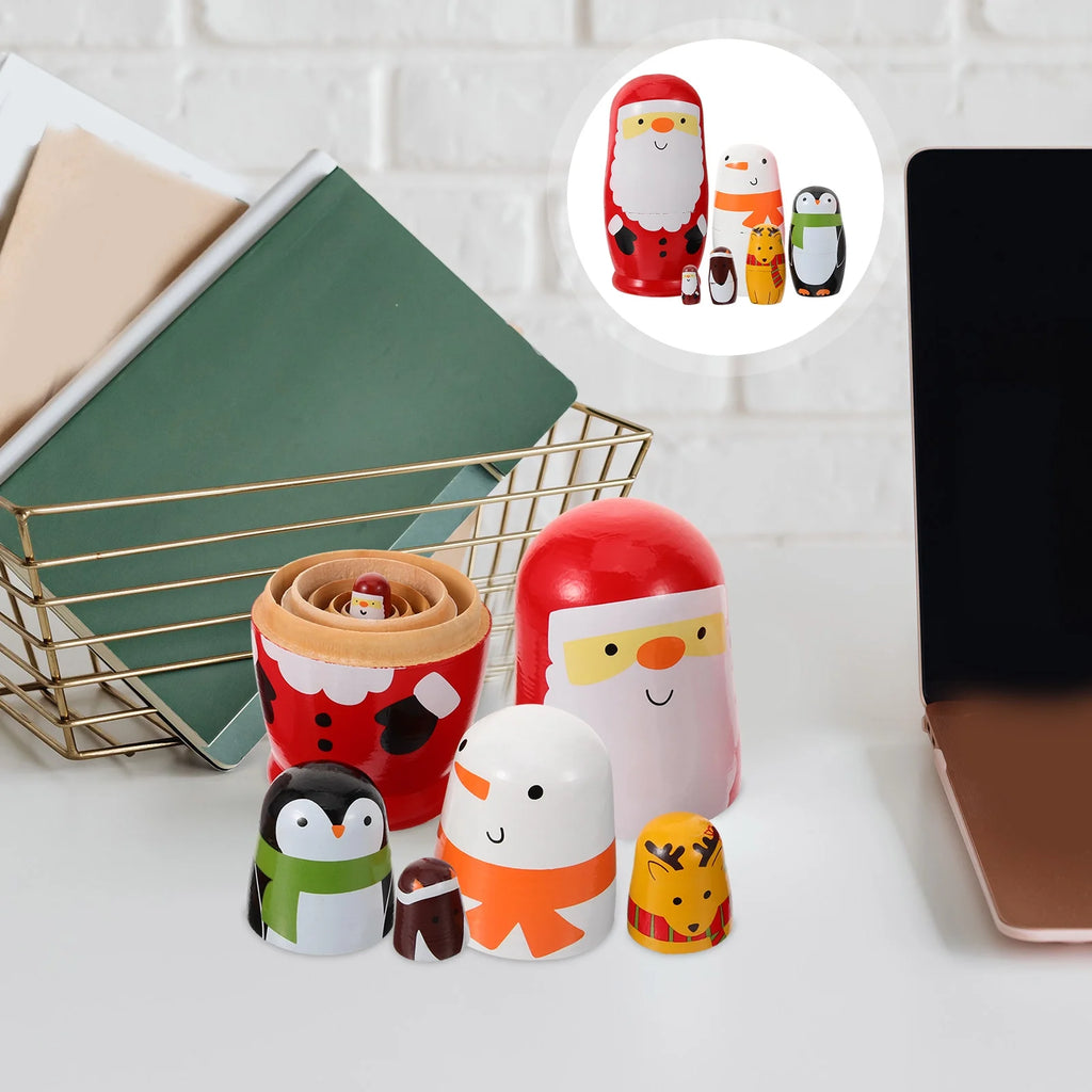 6pcs Handmade Wooden Matryoshka Dolls D67493