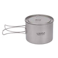 900ml Titanium Cup Pot with Lid and Foldable Handle C236
