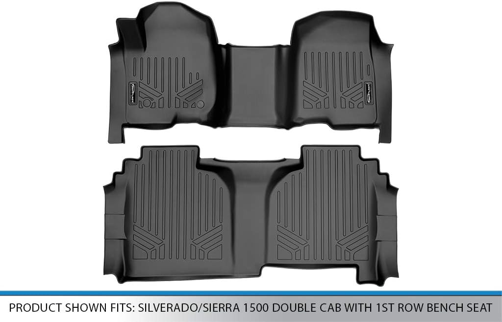 Custom Fit Floor Mats 2 Row Liner Set Black Q83724