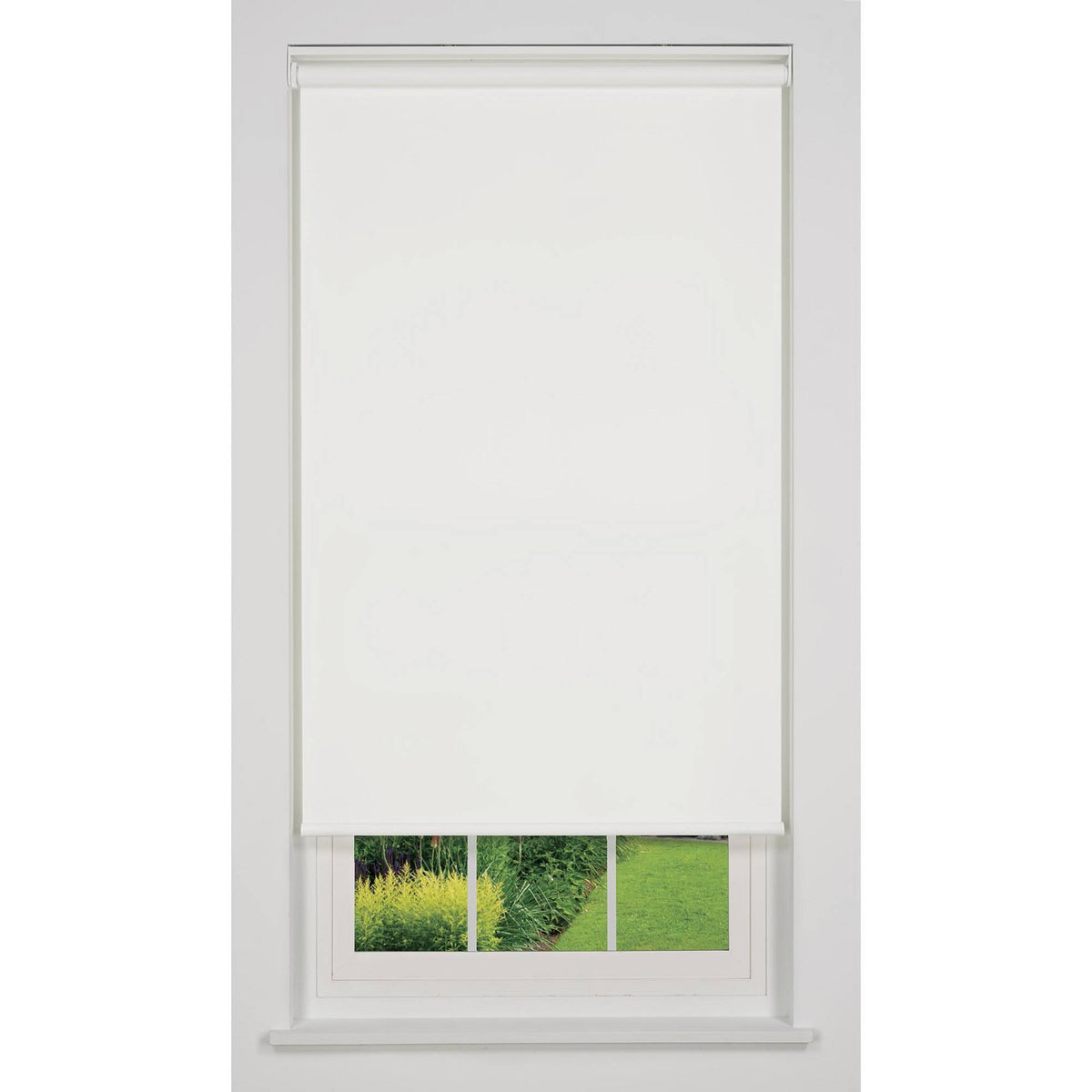 White Cordless Light Filtering Roller Shade R97964