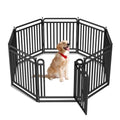 32 Inch 16 Panels Foldable Metal Dog Playpen with Doors O8366