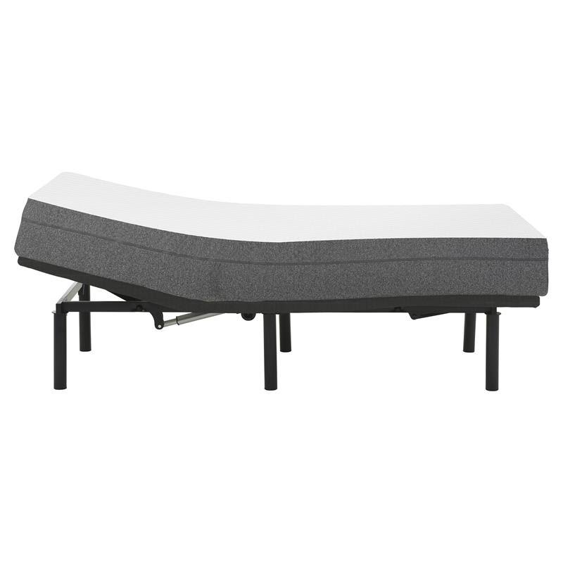 White Twin Long Gel Mattress and Bed Base Q140