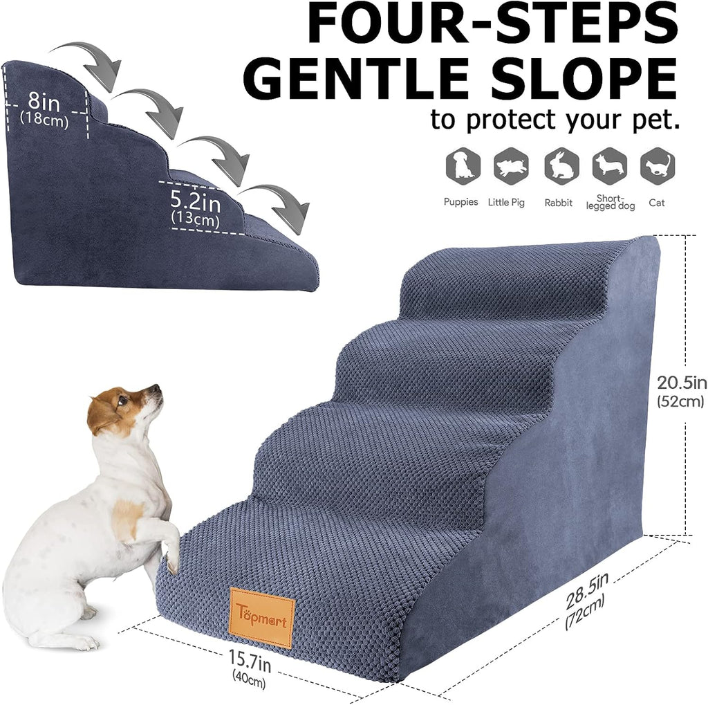 High Density Foam Dog Steps 4 Tiers, Non-Slip Pet Stairs H160545