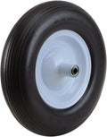 16" Flat-Free Solid Wheelbarrow Cart Wagon Non Flat Ribbed Tire 5/8" Bore Pack of 2 F6079