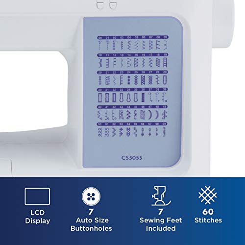 60 Built-in Stitches Computerized Sewing Machine with LCD Display D765194