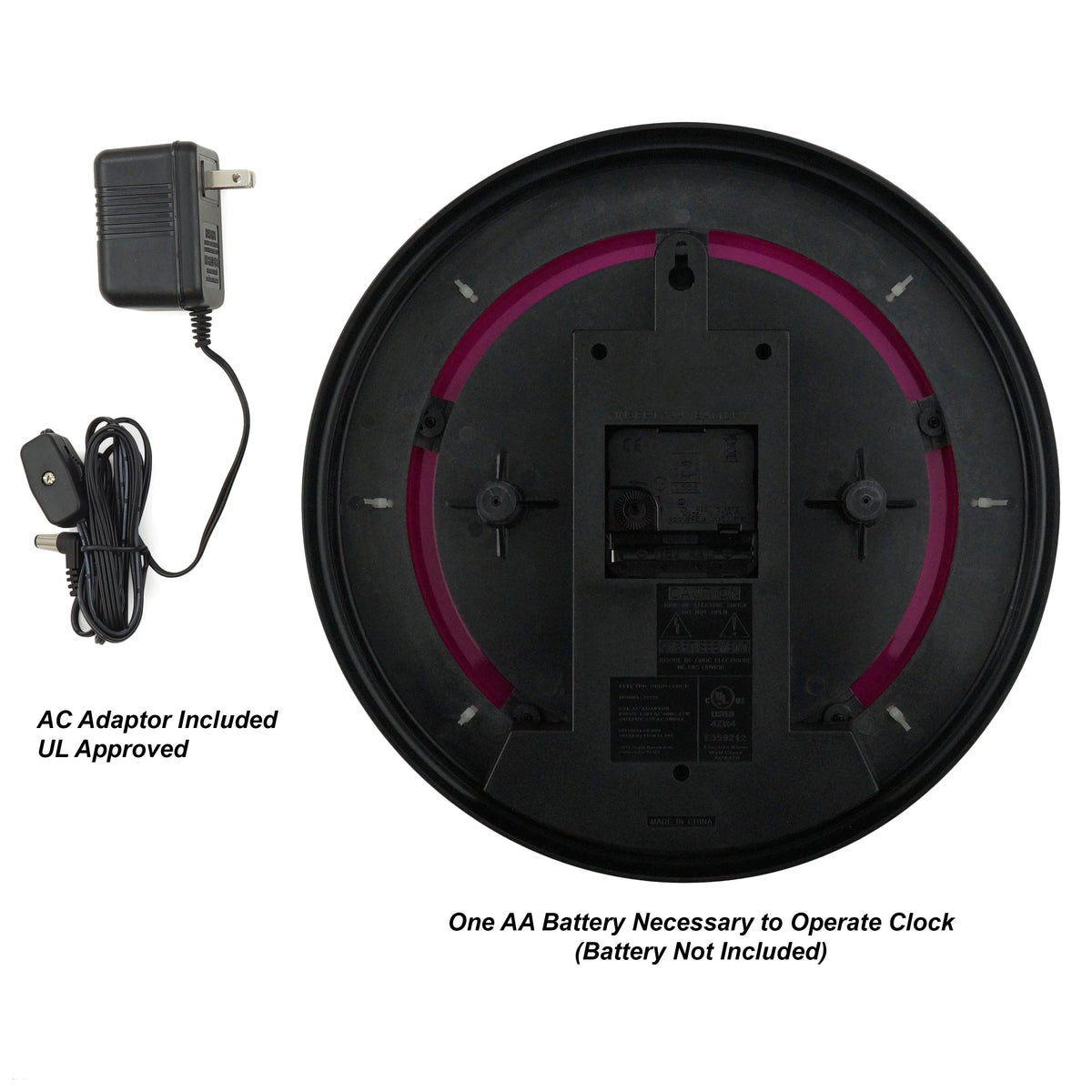 Pink Arabic Neon Wall Clock X4861
