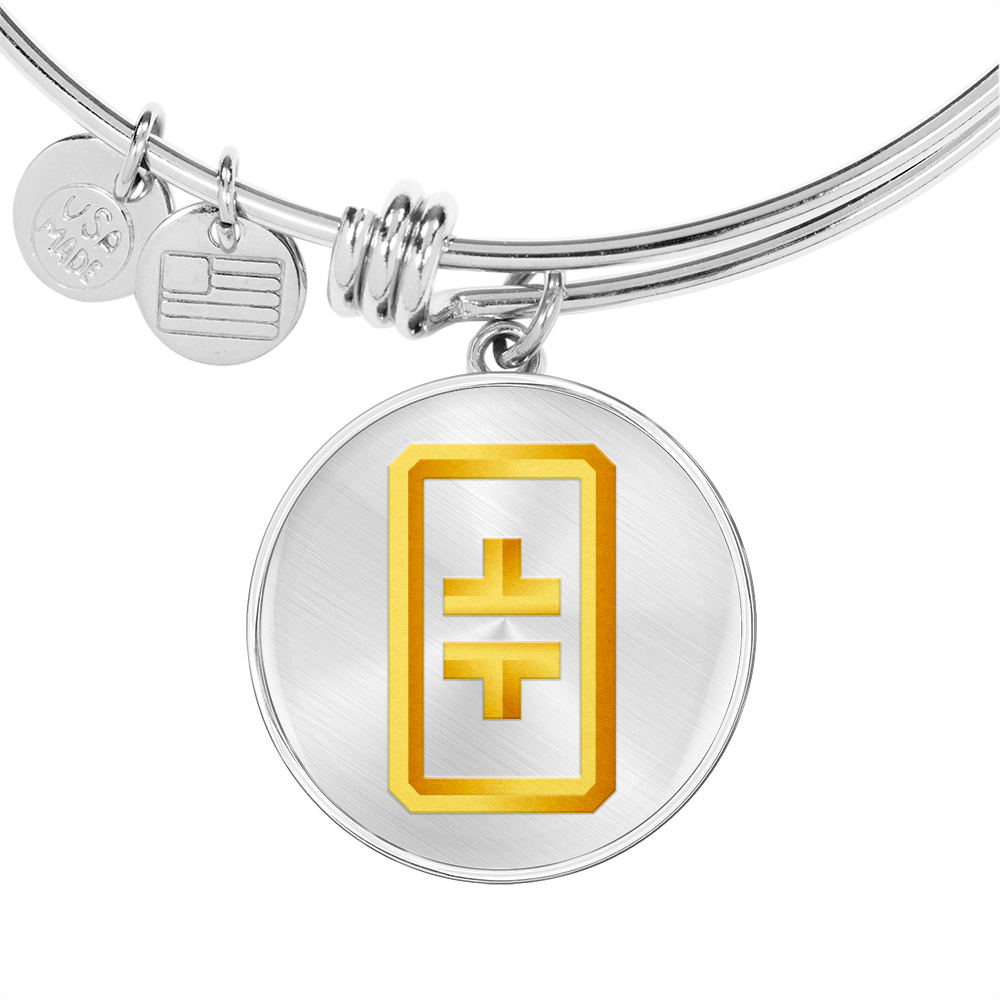 Stainless Steel or 18k Gold Circle Bangle U564093
