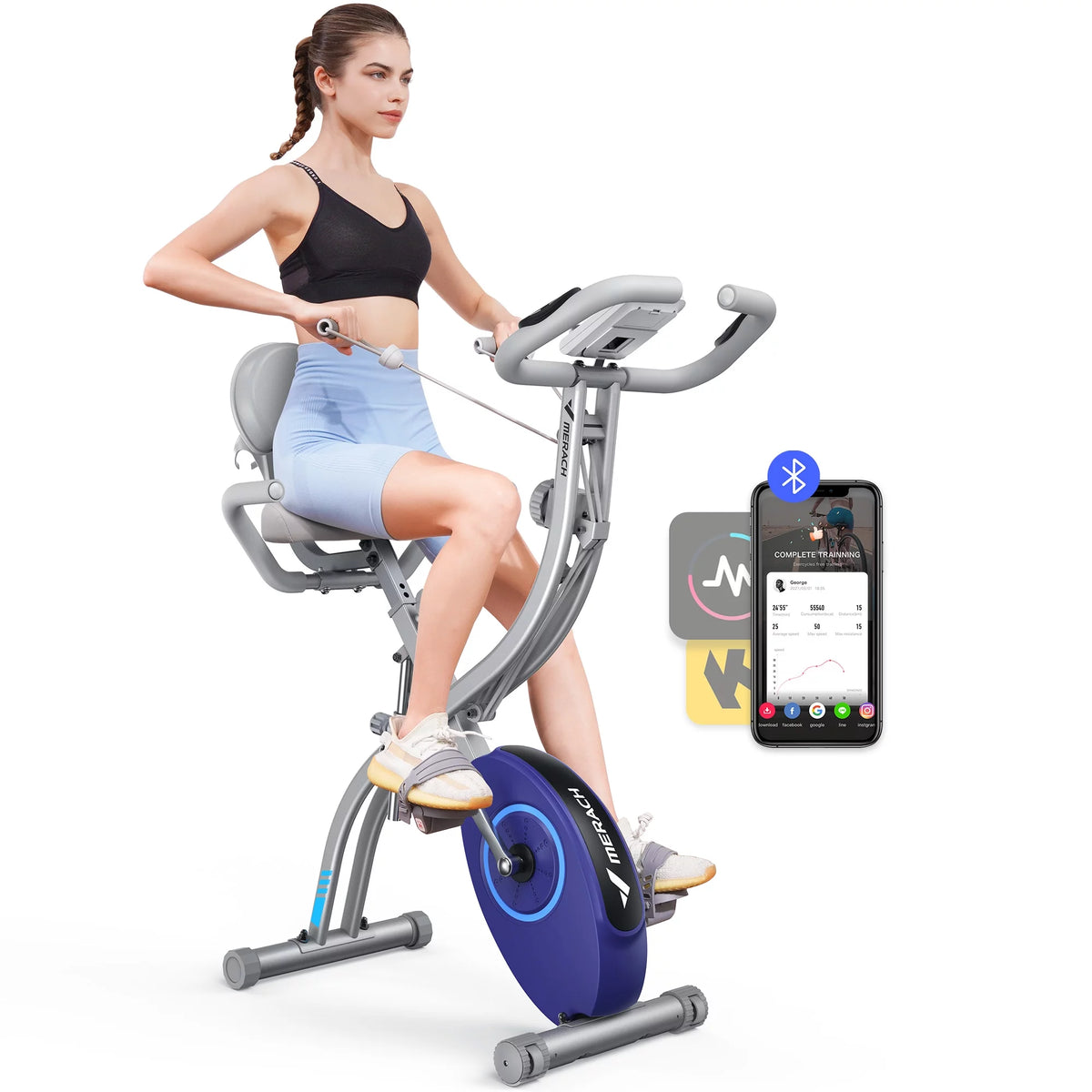 Folding Magnetic Upright Exercise Bike I5888