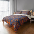 Boho Queen Duvet Cover in Orange/Purple P188
