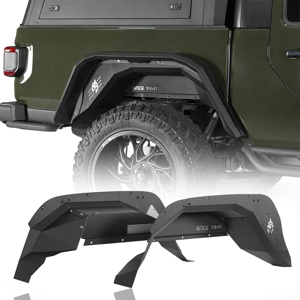 2Pcs Black Steel Rear Inner Fender Liners E36072