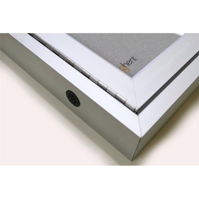 Silver 1-Door Enclosed Vinyl Bulletin Board B49653