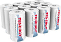 12 Pack D Size 10,000mAh NiMH Rechargeable Batteries V413