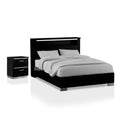 Black Wood Queen Bedroom Set with Nightstand Z703