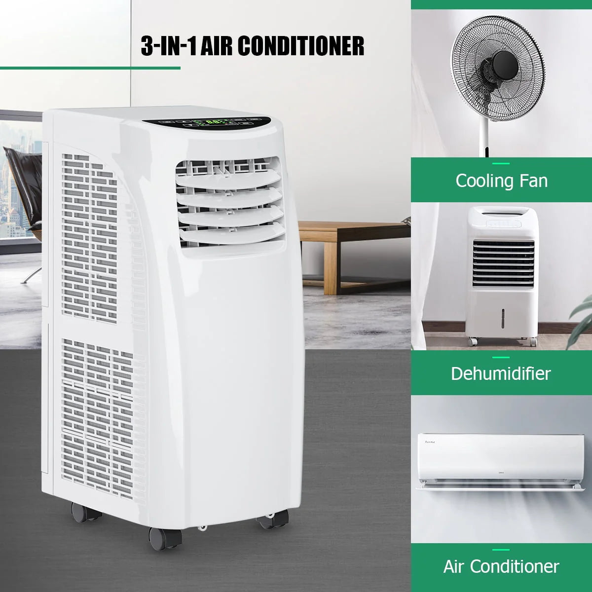 8000BTU Portable Air Conditioner & Dehumidifier E489937