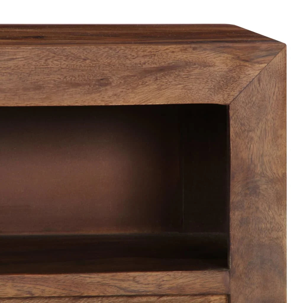 Rustic 3 Drawer TV Stand with Cable Outlet Q787267
