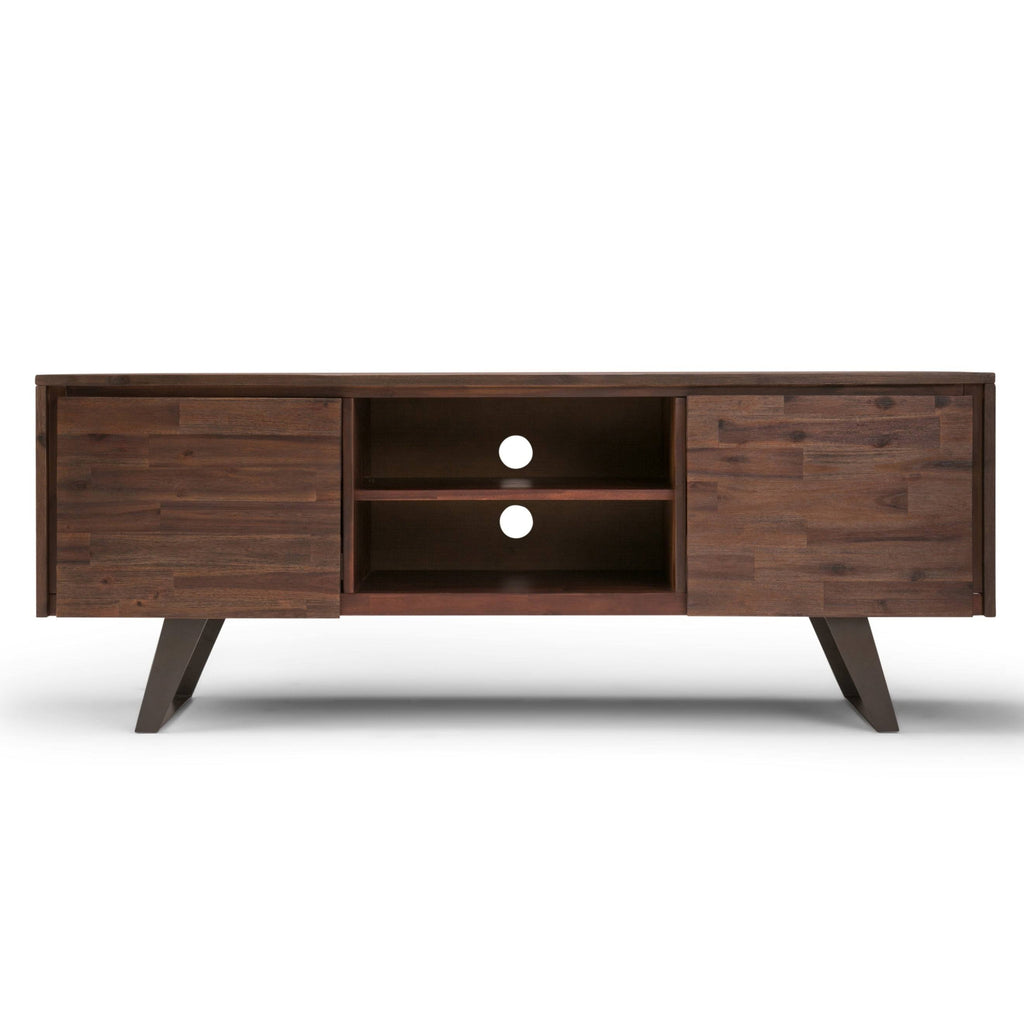 Solid Acacia Wood 63 inch Wide TV Media Stand Q5516