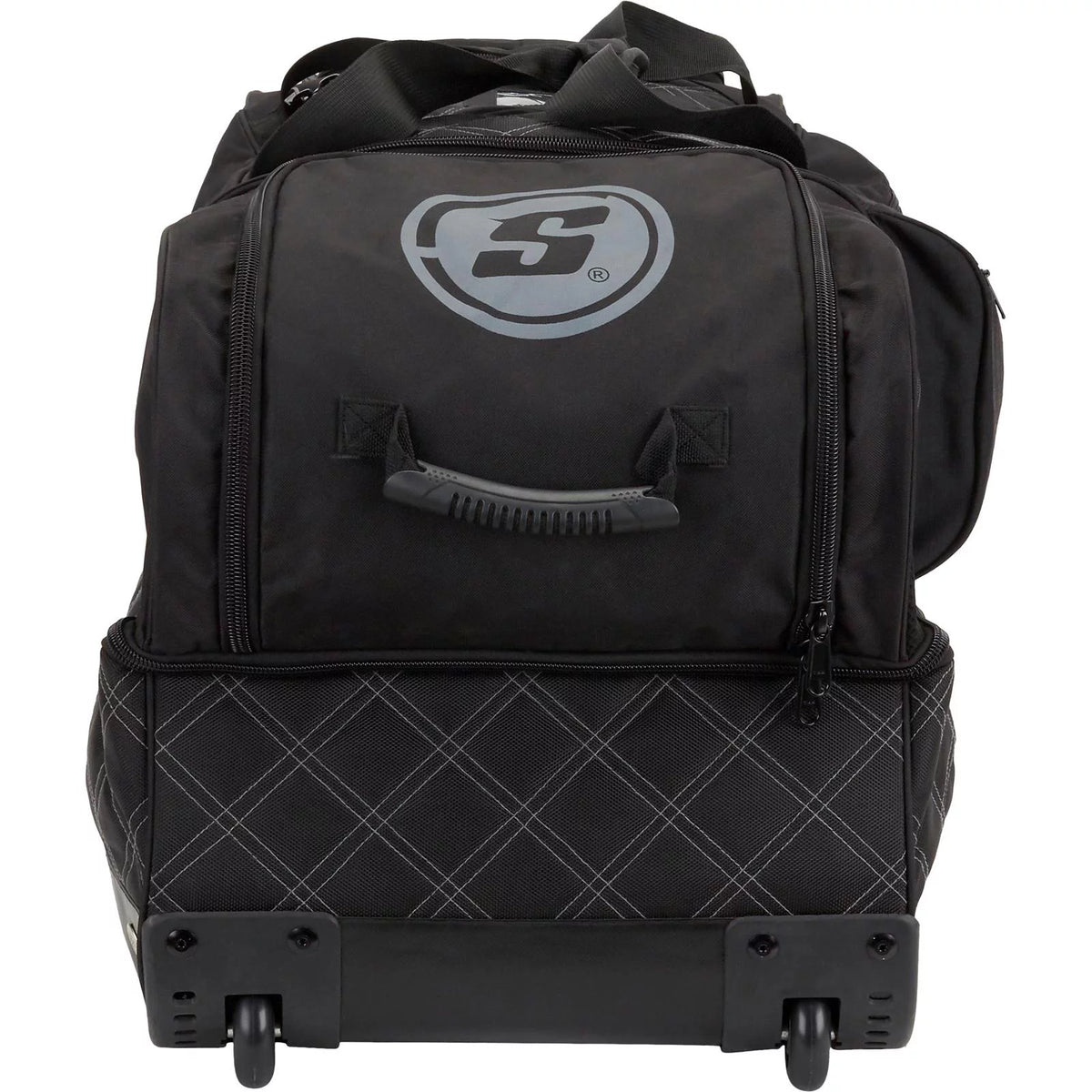 Large Multi-Compartment Nylon Travel Gear Bag with Wheels C54565