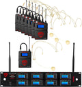 Dual True Diversity UHF Wireless System with 2 Lapel Microphones G238