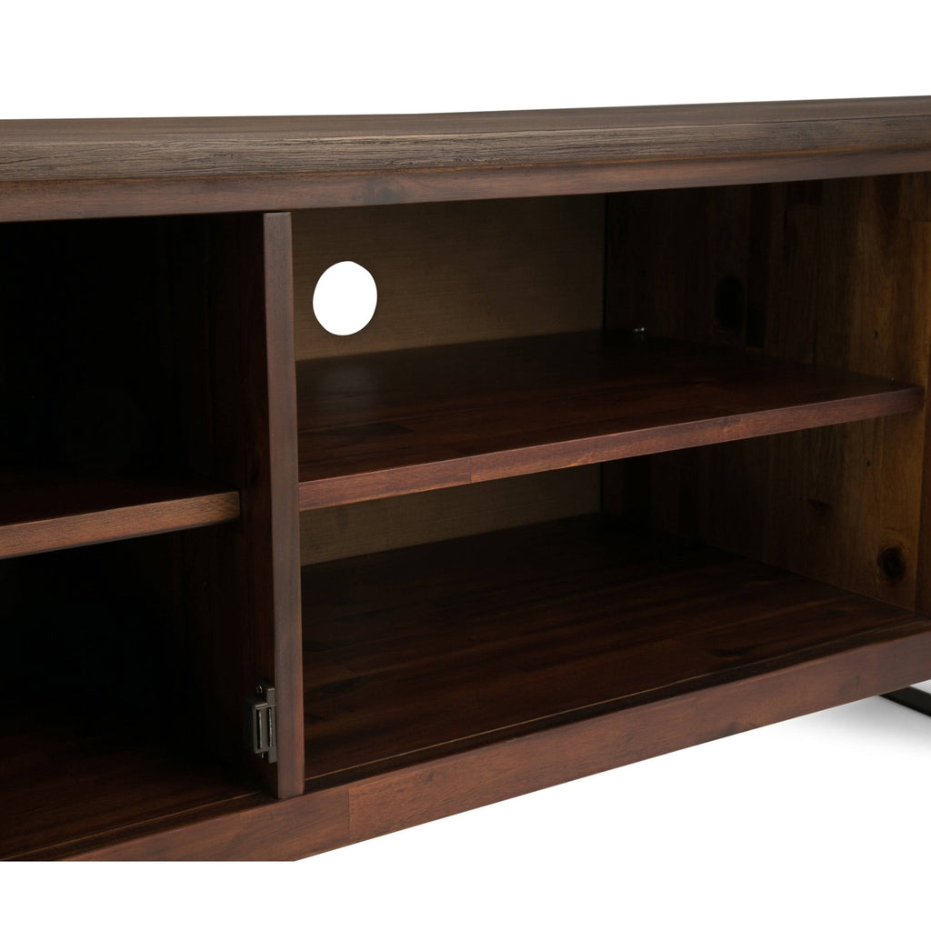Solid Acacia Wood 63 inch Wide TV Media Stand Q5516