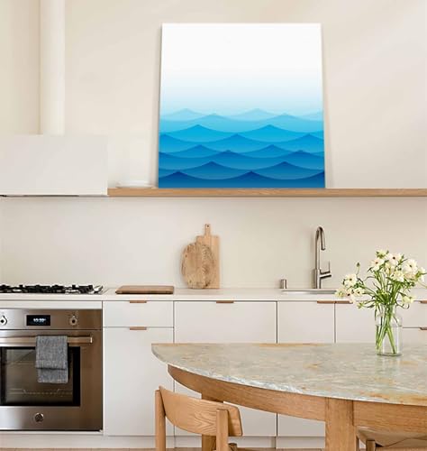 Blue Ocean Waves Canvas Print Wall Art Painting M58478
