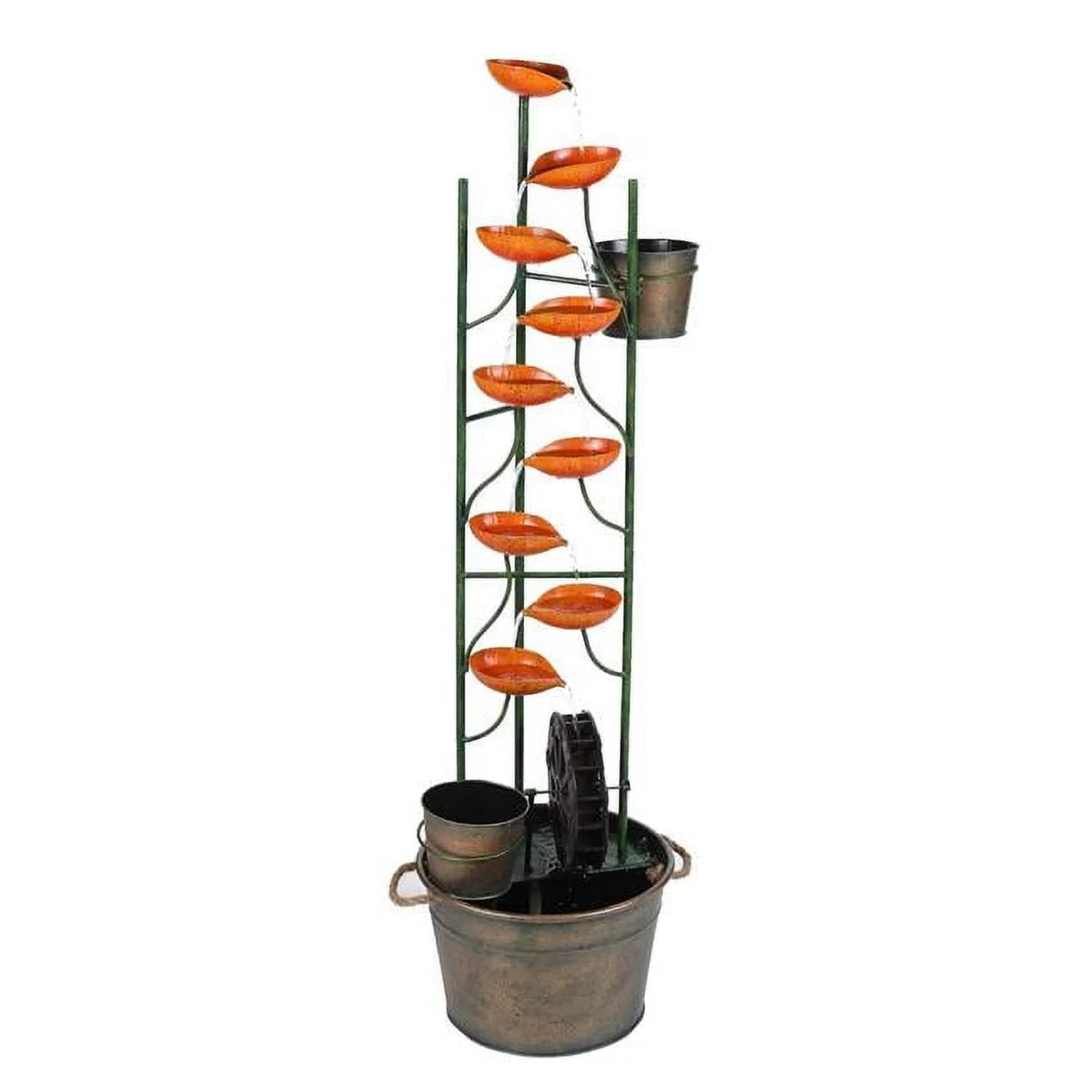 Orange Metal Outdoor Fountain B530626